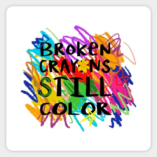 Broken Crayons Sticker